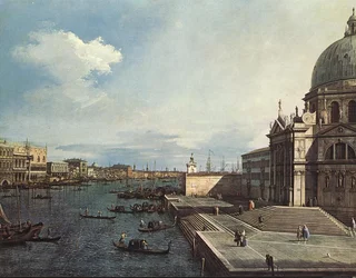 Het Canal Grande bij de Salute Kerk